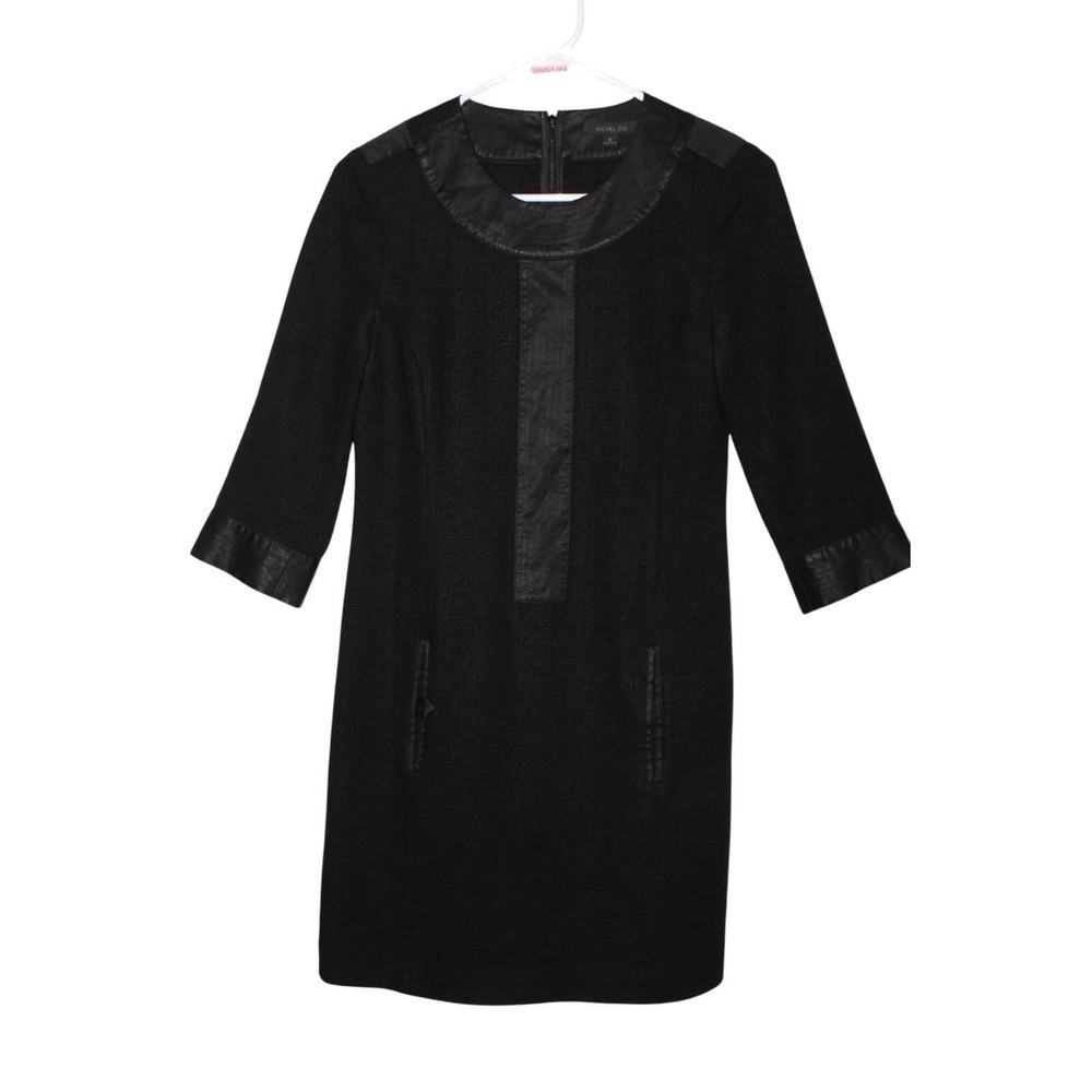 Women's Rachel Zoe Black 3/4 Sleeve Office Formal Party Cocktail Dress -- Size 2